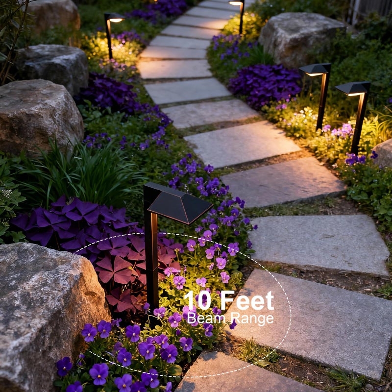 GOODSMANN Low Voltage Landscape Lights Landscape Lighting Pathway Light Wired Outdoor Walkway Lights 0.7W LED 100 Lumen Oil Rubbed Bronze Finish Warm White with Cable Connectors Metal Stakes - Image 5